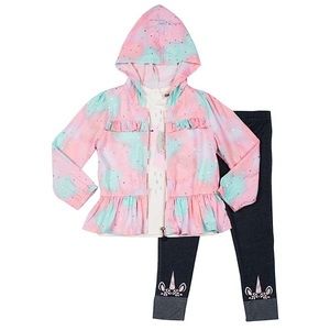 Little Lass Jacket, Shirt & Leggings Unicorn Set NWT